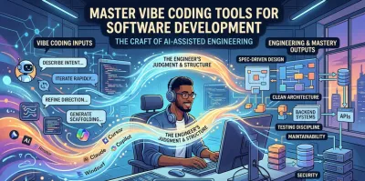 Vibe coder at computer